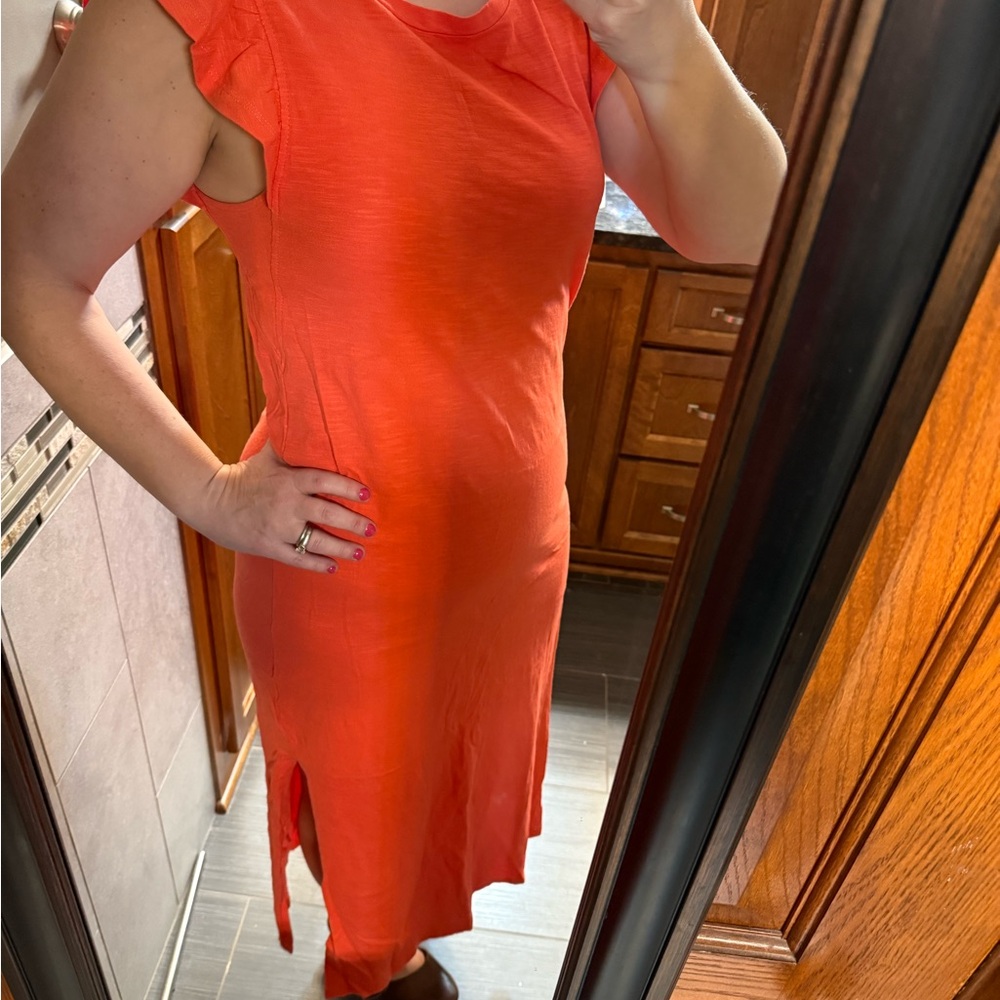 Z Supply Orange Sleeveless Dress